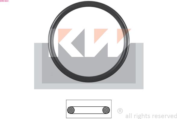 KW 590 653 - Gasket, thermostat car-mod.net