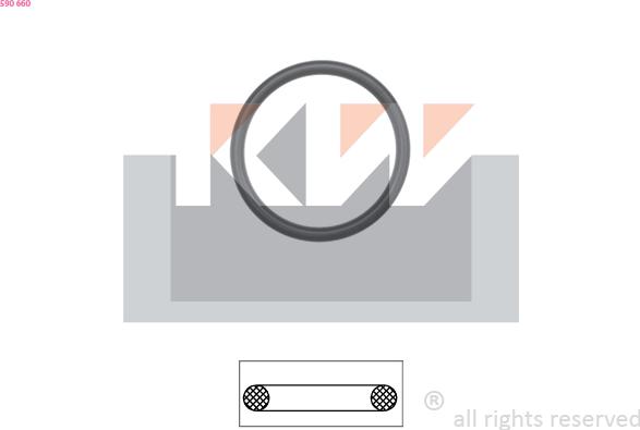 KW 590 660 - Gasket, thermostat car-mod.net