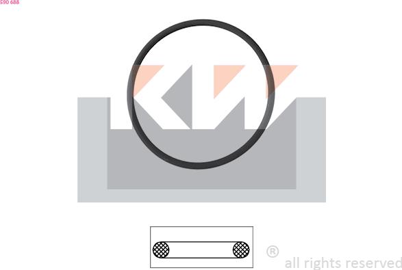 KW 590 688 - Gasket, thermostat car-mod.net