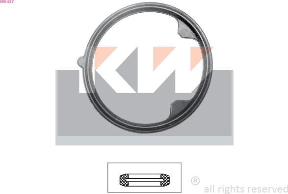 KW 590 627 - Gasket, thermostat car-mod.net