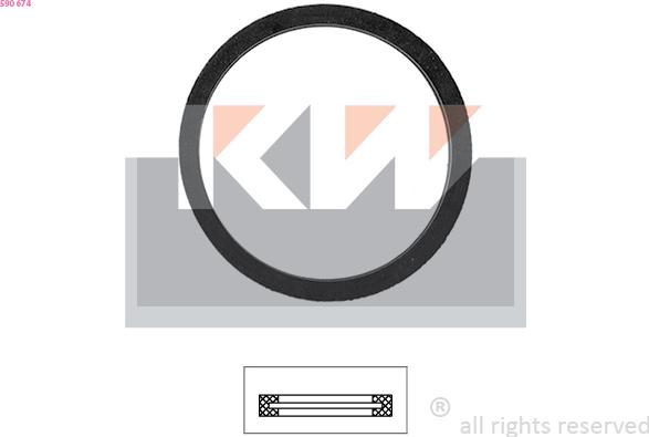 KW 590 674 - Gasket, thermostat car-mod.net