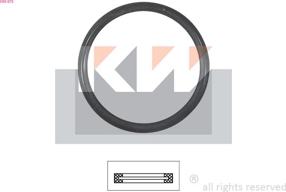 KW 590 675 - Gasket, thermostat car-mod.net