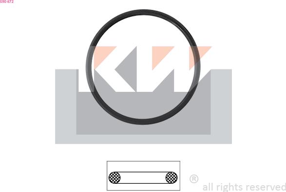 KW 590 672 - Gasket, thermostat car-mod.net