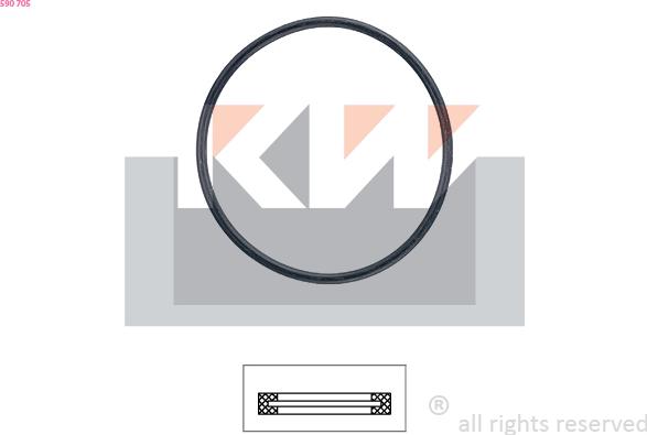 KW 590 705 - Gasket, thermostat car-mod.net
