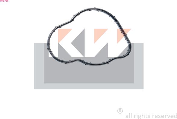 KW 590 735 - Gasket, thermostat car-mod.net