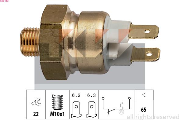 KW 540 112 - Coolant temperature Sensor car-mod.net