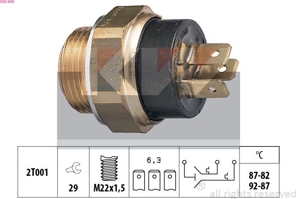 KW 550 606 - Temperature Switch, radiator / air conditioner fan car-mod.net