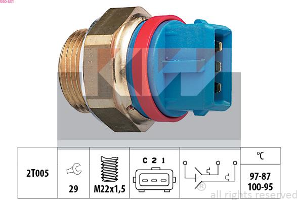 KW 550 631 - Temperature Switch, radiator / air conditioner fan car-mod.net