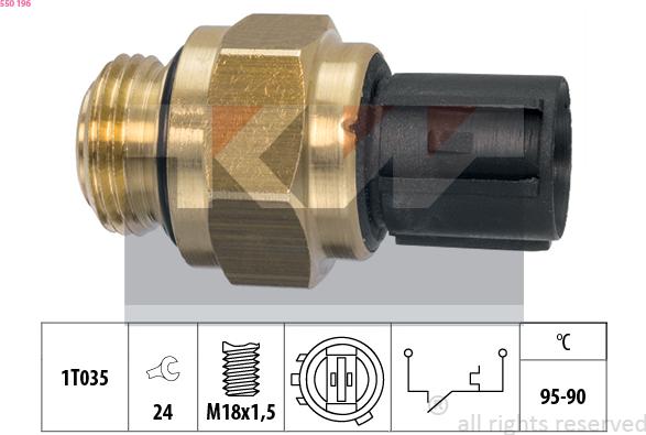 KW 550 196 - Temperature Switch, radiator / air conditioner fan car-mod.net