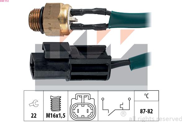 KW 550 112 - Temperature Switch, radiator / air conditioner fan car-mod.net