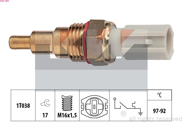 KW 550 189 - Temperature Switch, radiator / air conditioner fan car-mod.net