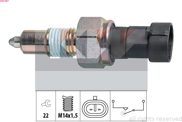 KW 560 067 - Reverse light Switch car-mod.net