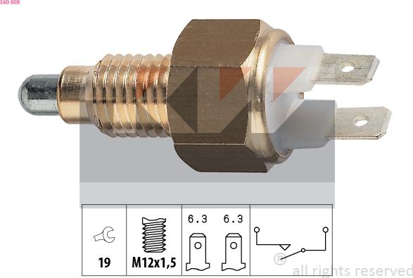 KW 560 009 - Reverse light Switch car-mod.net