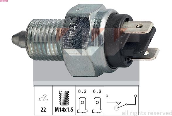 KW 560 001 - Reverse light Switch car-mod.net