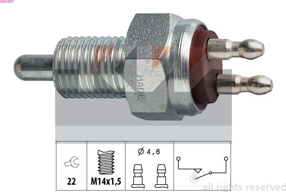 KW 560 007 - Reverse light Switch car-mod.net