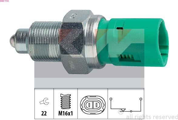 KW 560 114 - Reverse light Switch car-mod.net