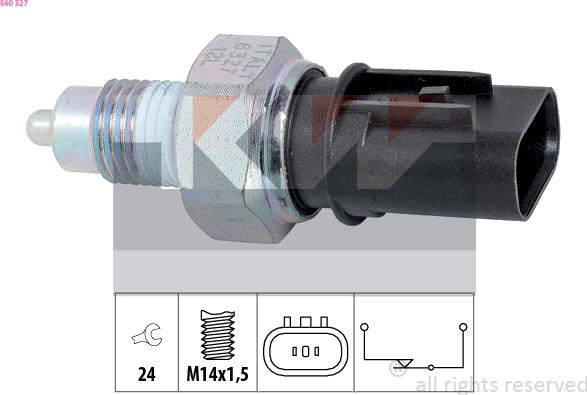 KW 560 327 - Reverse light Switch car-mod.net