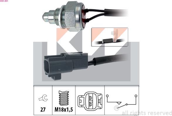 KW 560 261 - Reverse light Switch car-mod.net