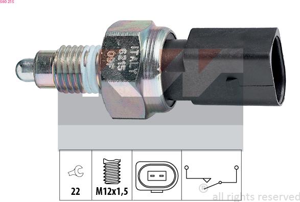 KW 560 215 - Reverse light Switch car-mod.net