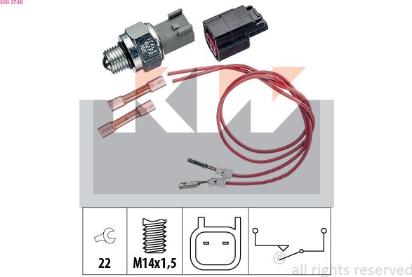 KW 560 274K - Reverse light Switch car-mod.net
