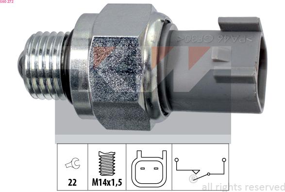KW 560 272 - Reverse light Switch car-mod.net