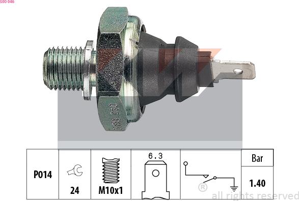 KW 500 046 - Sender Unit, oil pressure car-mod.net