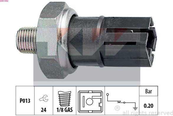 KW 500 042 - Sender Unit, oil pressure car-mod.net