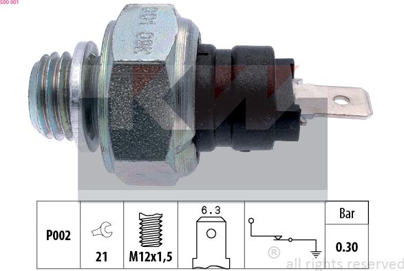 KW 500 001 - Sender Unit, oil pressure car-mod.net