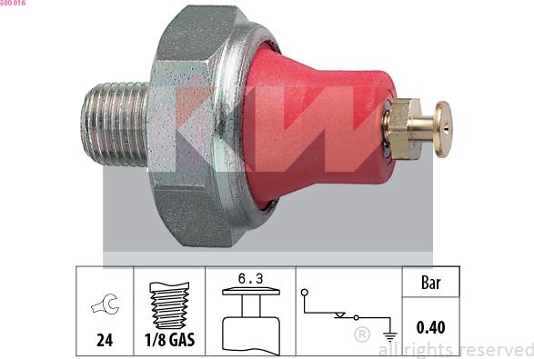 KW 500 016 - Sender Unit, oil pressure car-mod.net