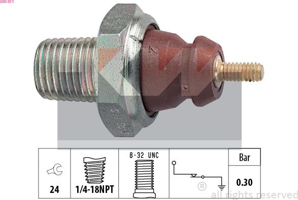 KW 500 011 - Sender Unit, oil pressure car-mod.net