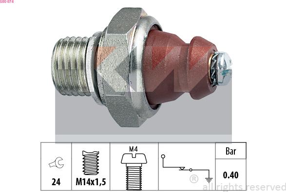KW 500 074 - Sender Unit, oil pressure car-mod.net