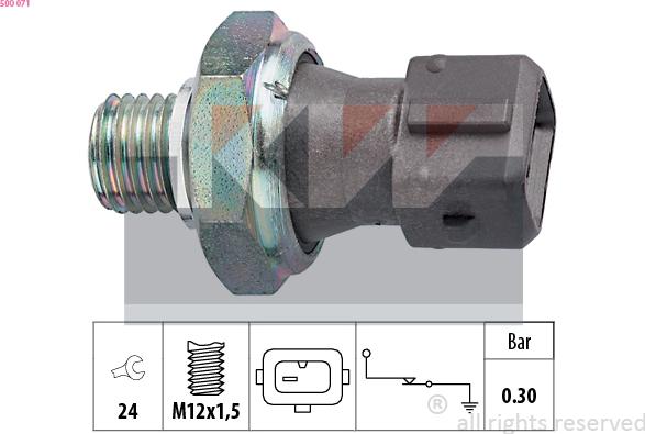 KW 500 071 - Sender Unit, oil pressure car-mod.net