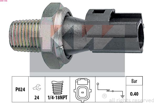 KW 500 145 - Sender Unit, oil pressure car-mod.net