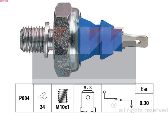 KW 500 108 - Sender Unit, oil pressure car-mod.net