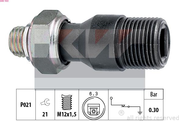 KW 500 103 - Sender Unit, oil pressure car-mod.net