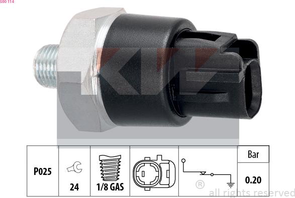 KW 500 114 - Sender Unit, oil pressure car-mod.net