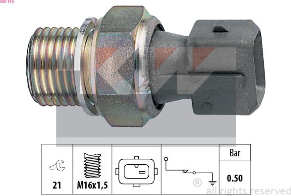 KW 500 116 - Sender Unit, oil pressure car-mod.net