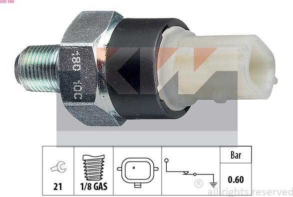 KW 500 180 - Sender Unit, oil pressure car-mod.net