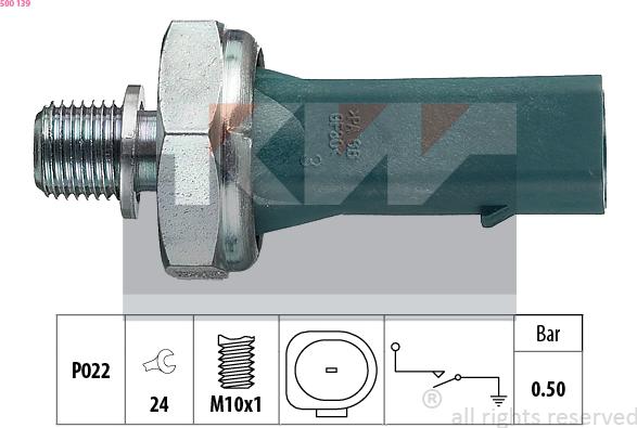 KW 500 139 - Sender Unit, oil pressure car-mod.net