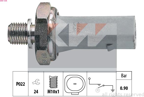 KW 500 134 - Sender Unit, oil pressure car-mod.net