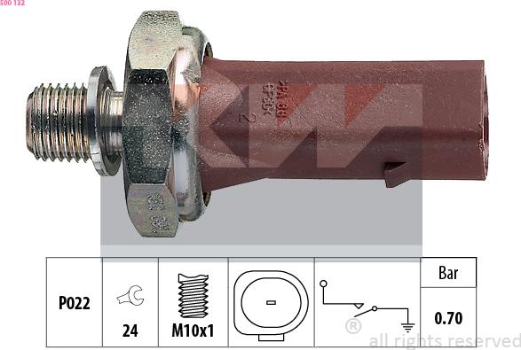KW 500 132 - Sender Unit, oil pressure car-mod.net