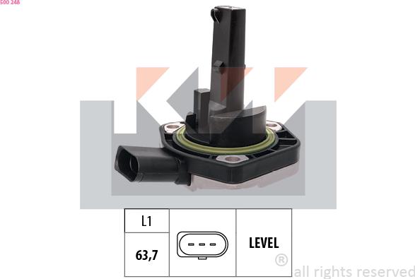 KW 500 248 - Sensor, engine oil level car-mod.net