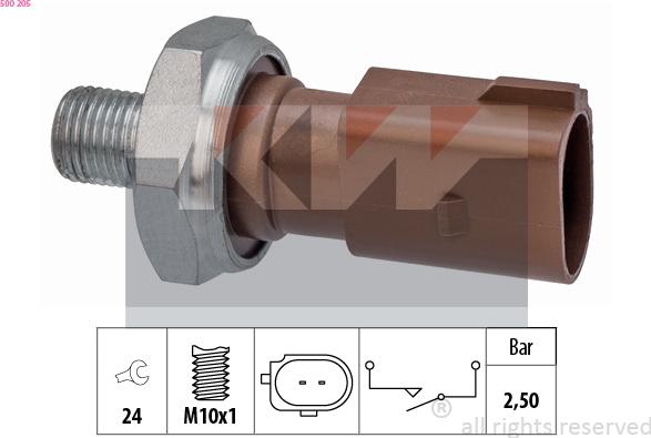 KW 500 205 - Sender Unit, oil pressure car-mod.net