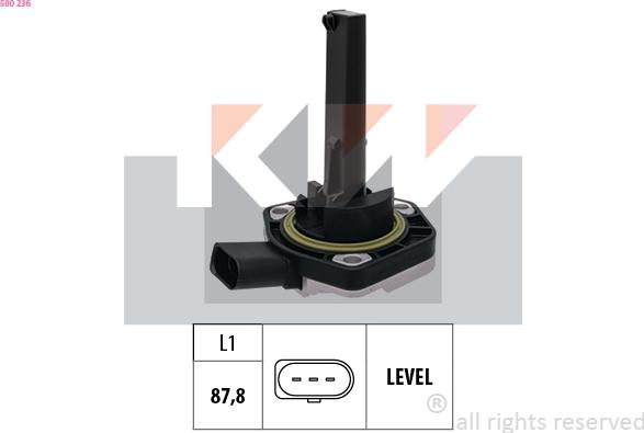 KW 500 236 - Sensor, engine oil level car-mod.net