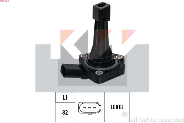 KW 500 232 - Sensor, engine oil level car-mod.net