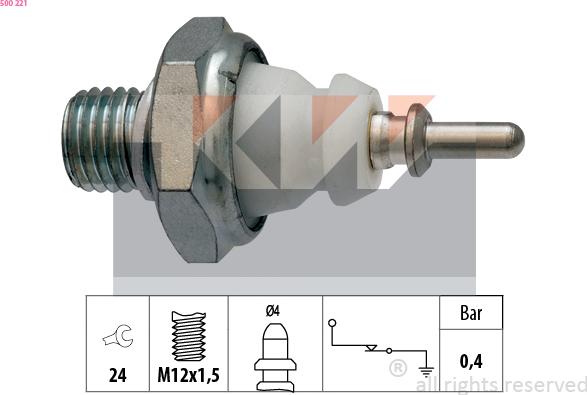 KW 500 221 - Sender Unit, oil pressure car-mod.net