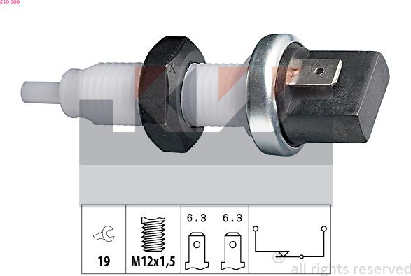 KW 510 000 - Brake Light Switch / Clutch car-mod.net