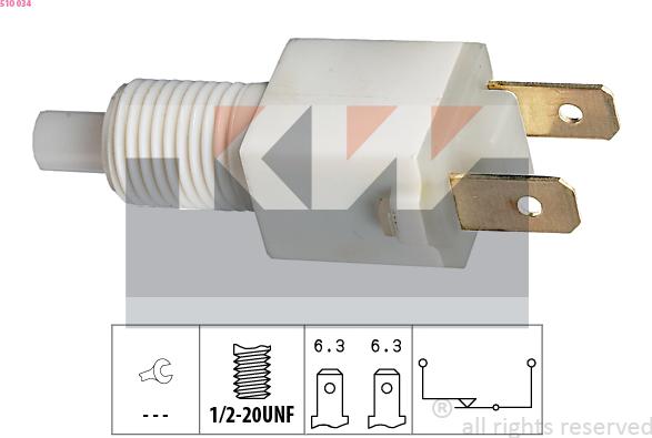 KW 510 034 - Brake Light Switch / Clutch car-mod.net