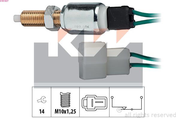 KW 510 027 - Brake Light Switch / Clutch car-mod.net
