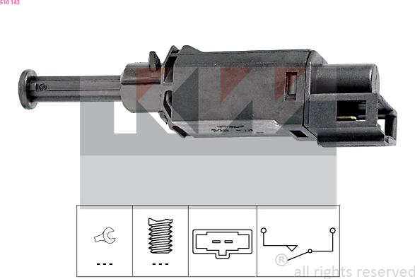 KW 510 143 - Switch, clutch control (cruise control) car-mod.net